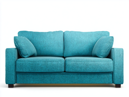 Sofá de 2 plazas tela 166x90x86 cm-azul-diseño moderno para salón-Luxeuphub