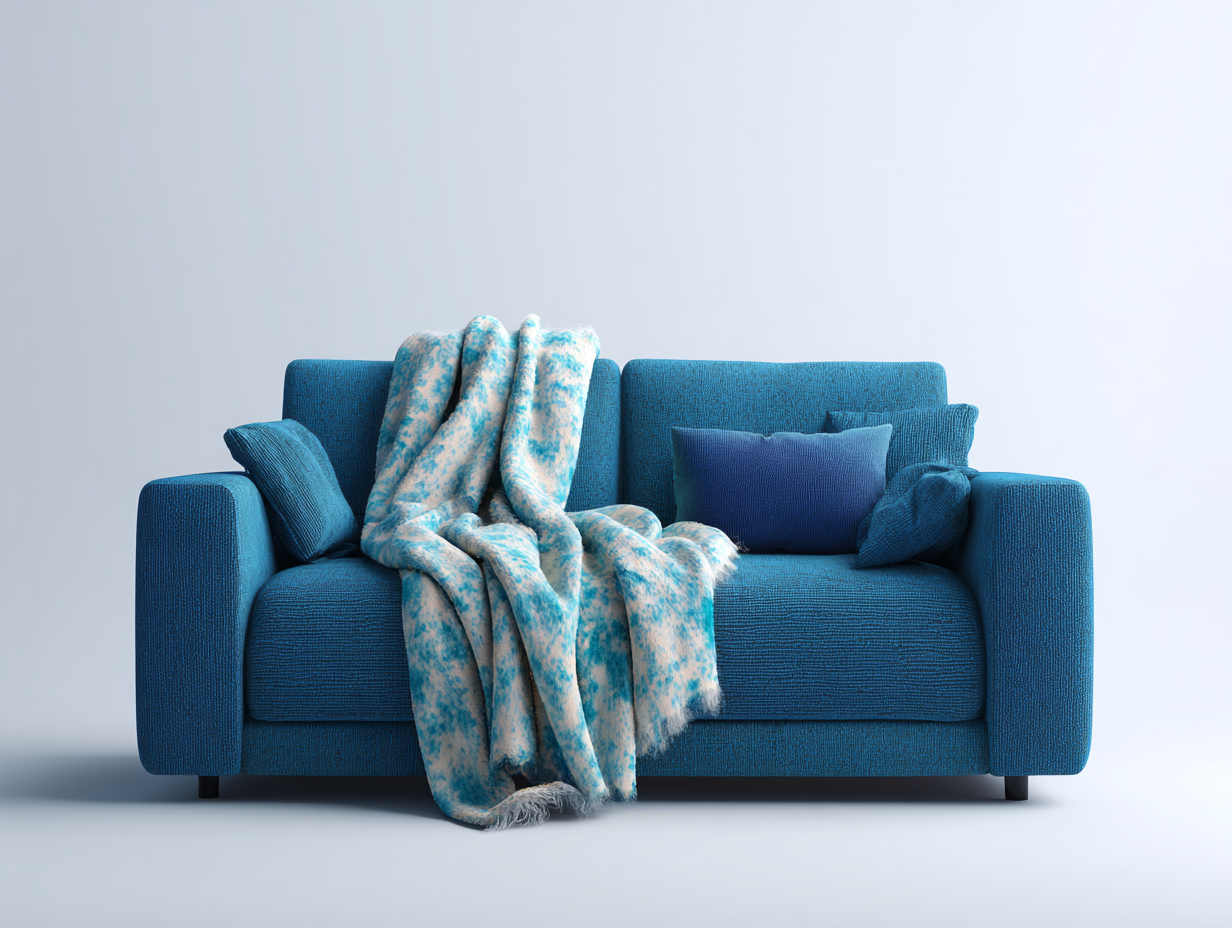 Sofá de 2 plazas tela 170x90x85 cm-azul-diseño moderno para salón-Luxeuphub