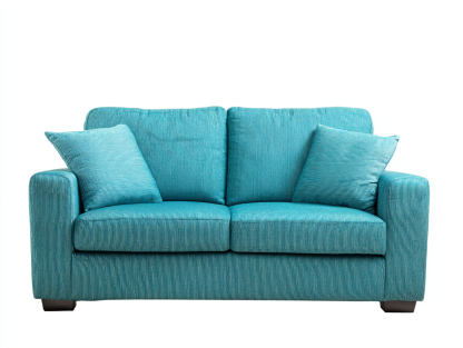 Sofá de 2 plazas tela 168x92x88 cm-azul-diseño moderno para salón-Luxeuphub