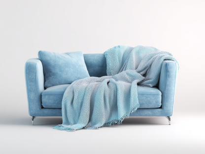 Sofá de 2 plazas tela 165x88x85 cm-azul-diseño moderno para salón-Luxeuphub