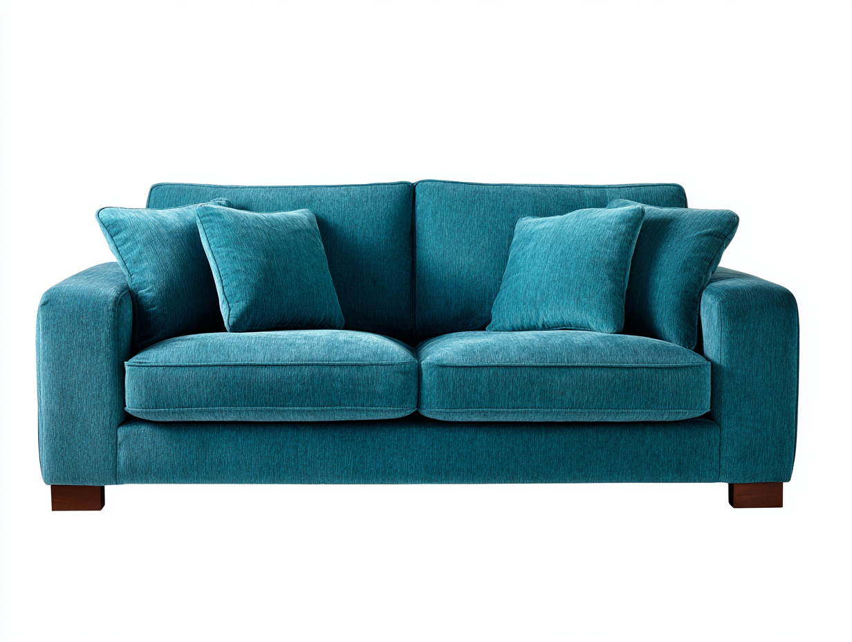 Sofá de 2 plazas tela 168x92x86 cm-azul-diseño moderno para salón-Luxeuphub