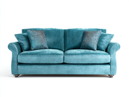 Sofá de 2 plazas tela 172x92x88 cm-azul-diseño moderno para salón-Luxeuphub