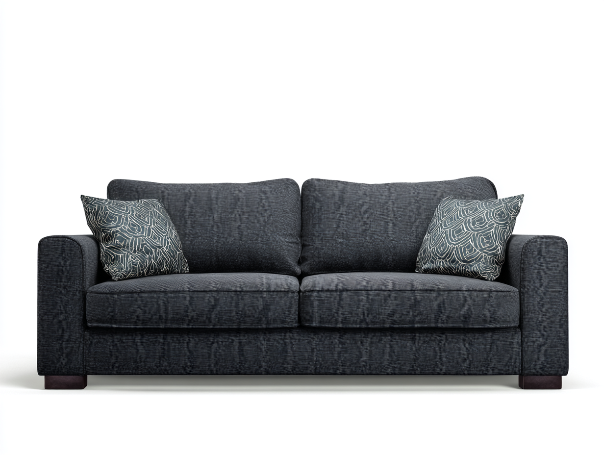 Sofá de 2 plazas tela 168x92x86 cm-gris-diseño moderno para salón-Luxeuphub