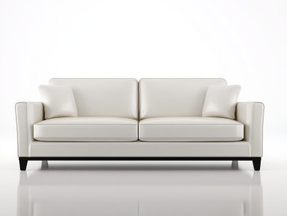 Sofá de 2 plazas piel sintética 170x90x85 cm-beige-diseño moderno para salón-Luxeuphub