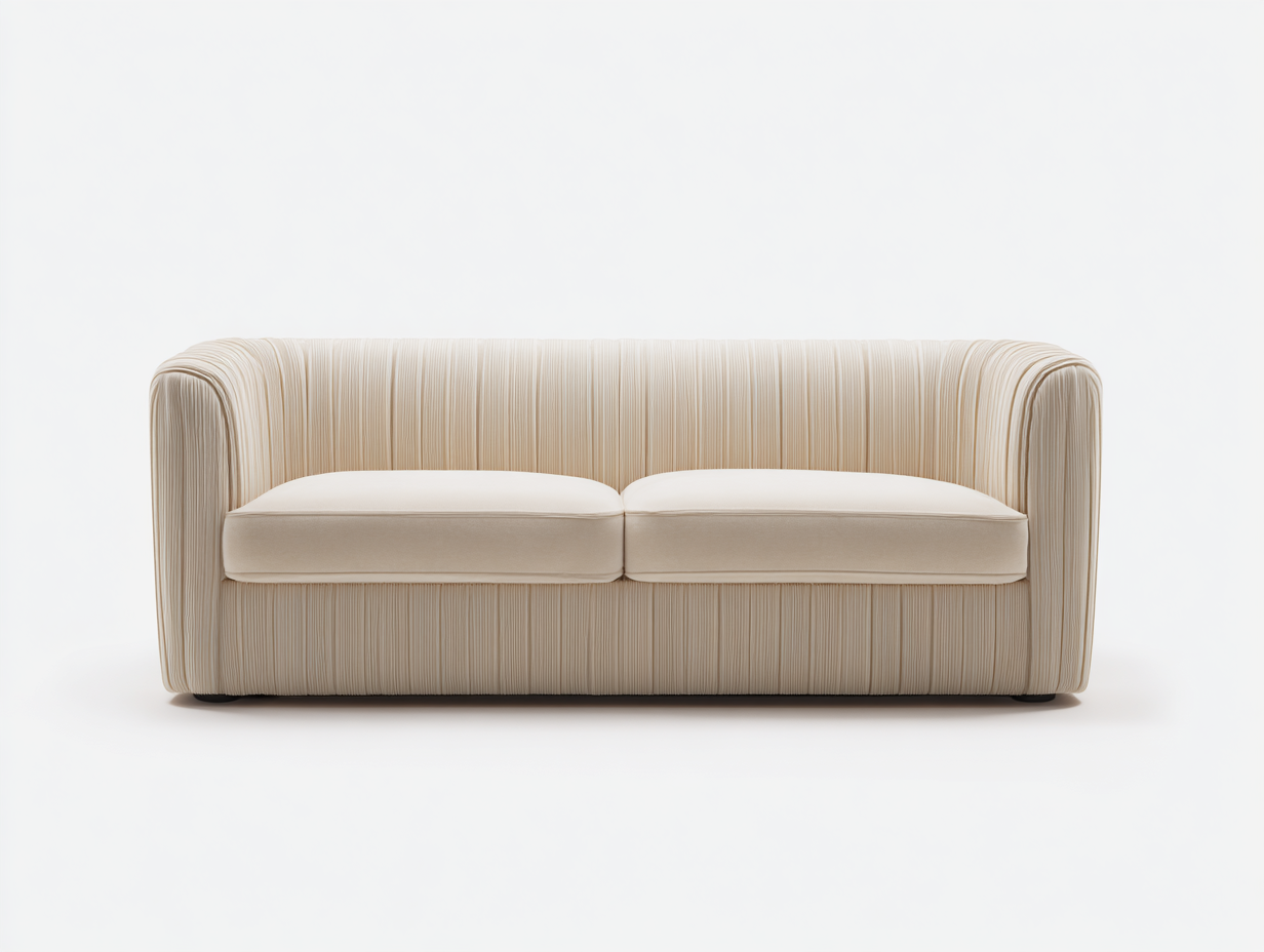 Sofá de 2 plazas tela 158x90x72 cm-beige-diseño moderno para salón-Luxeuphub