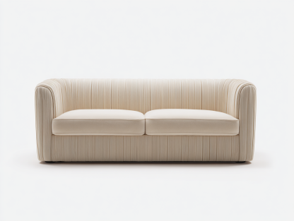 Sofá de 2 plazas tela 158x90x72 cm-beige-diseño moderno para salón-Luxeuphub