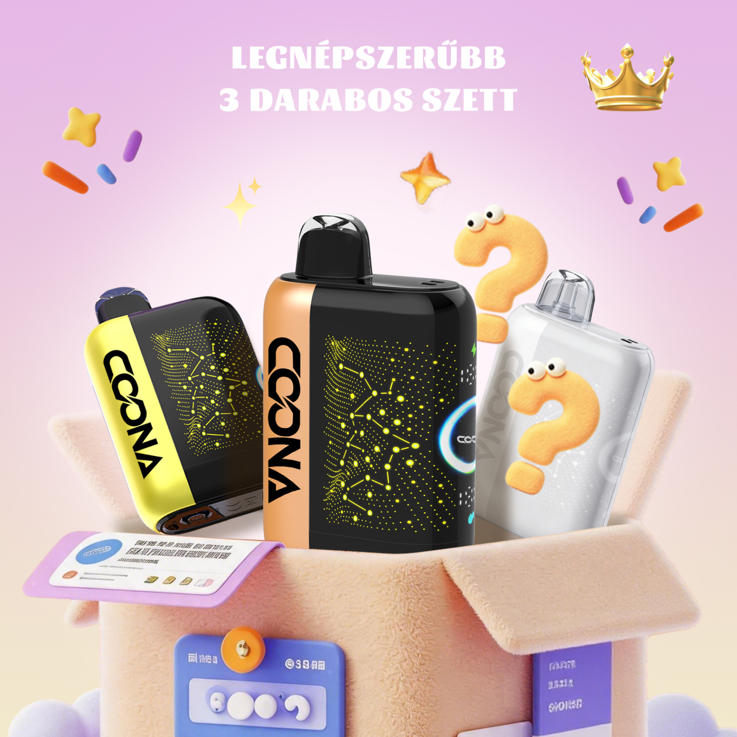 🎁3 db-os BANG BOX 42000 Puffs 3 in1 Flavor Disposable Vape – Titokdoboz árzuhanás!