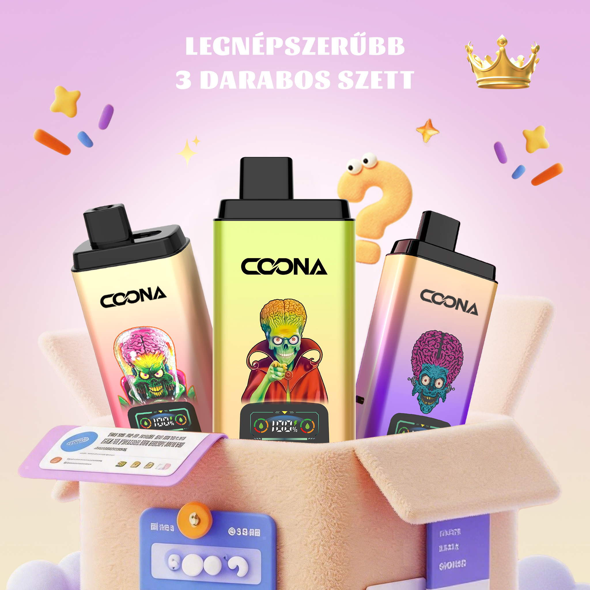 🎁3 db-os BANG BOX 50000 Puffs Double Flavor Disposable Vape – Titokdoboz árzuhanás!