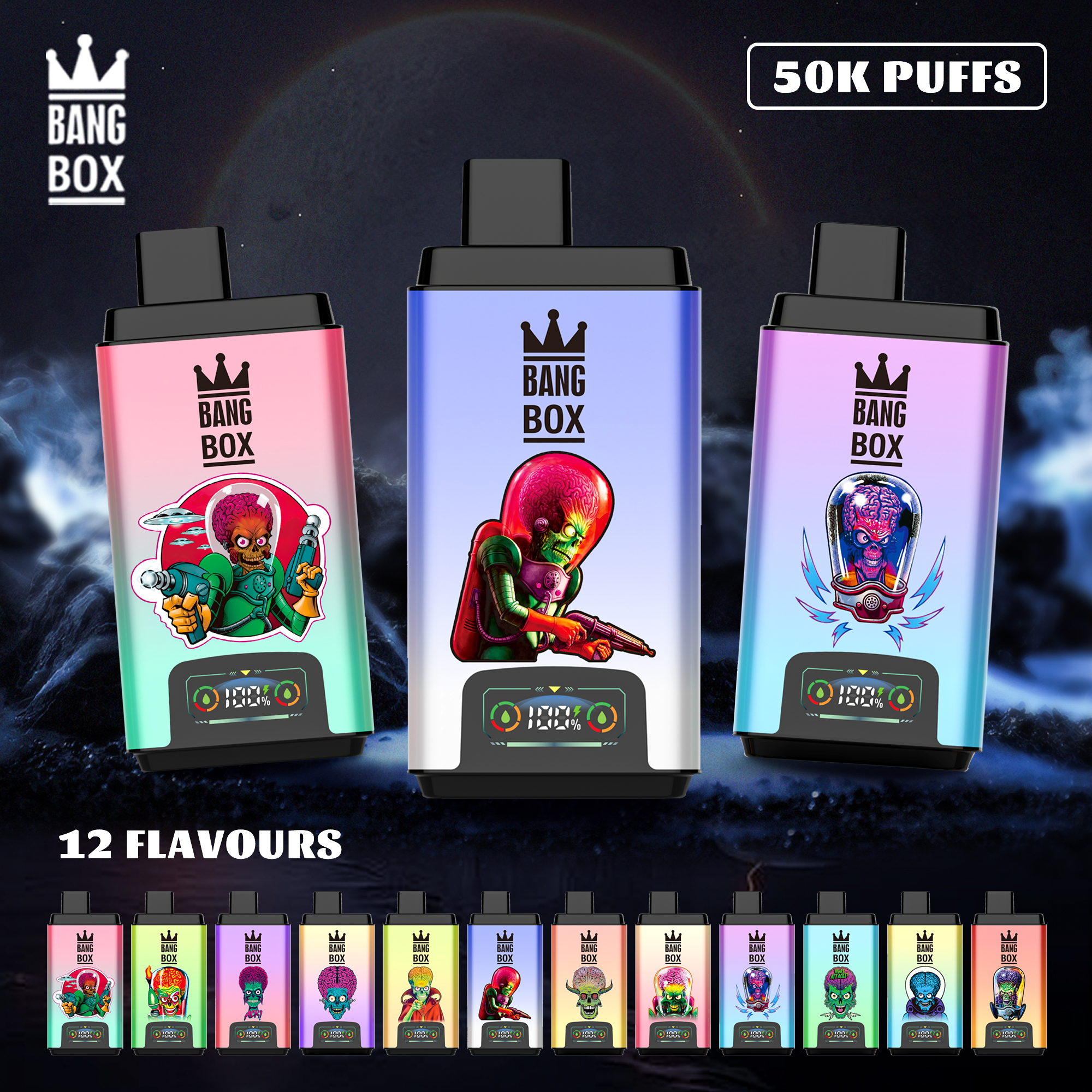 🎁3 db-os BANG BOX 50000 Puffs Double Flavor Disposable Vape – Titokdoboz árzuhanás!