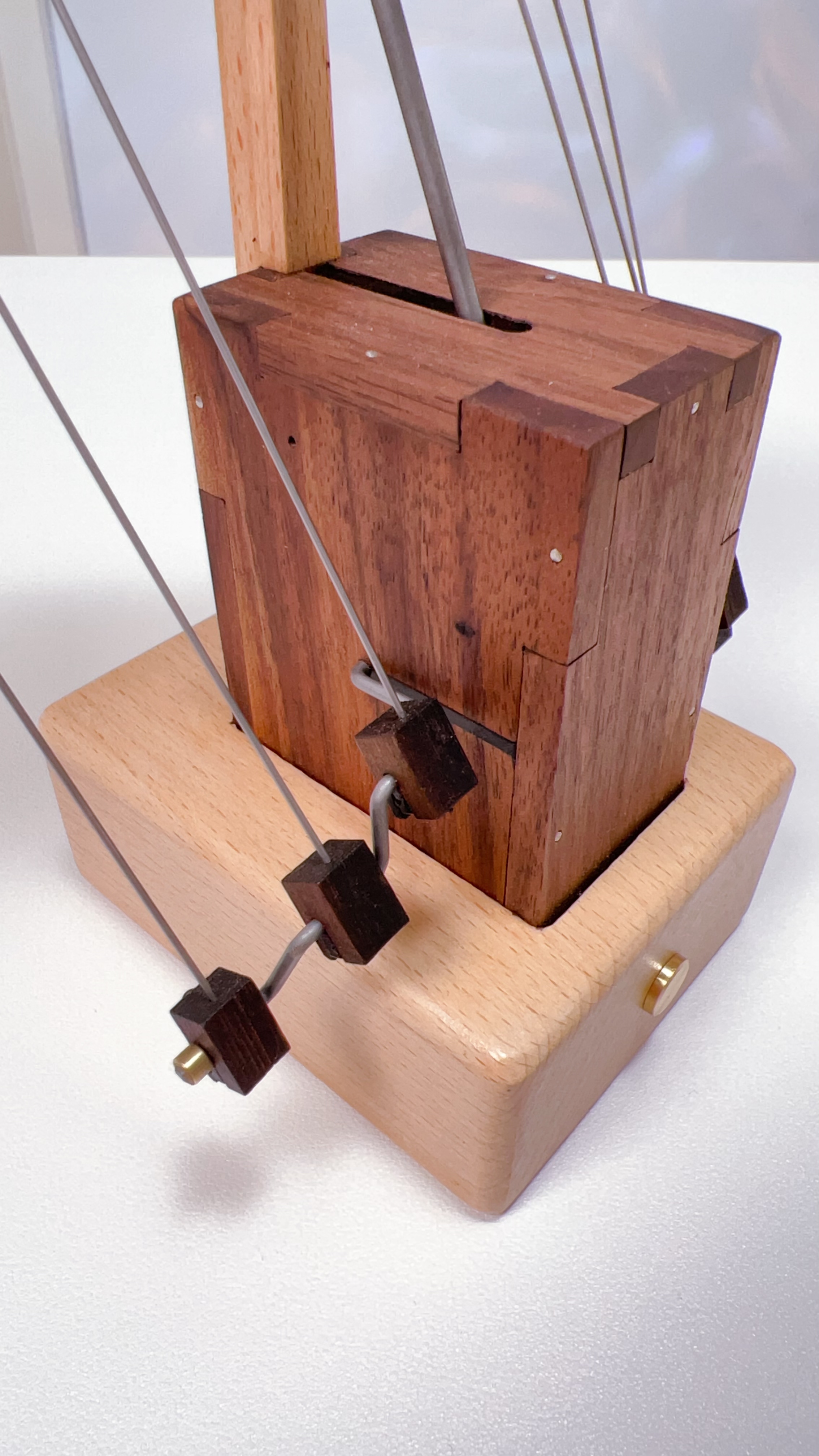 Handcrafted Wooden Manta Ray Automaton