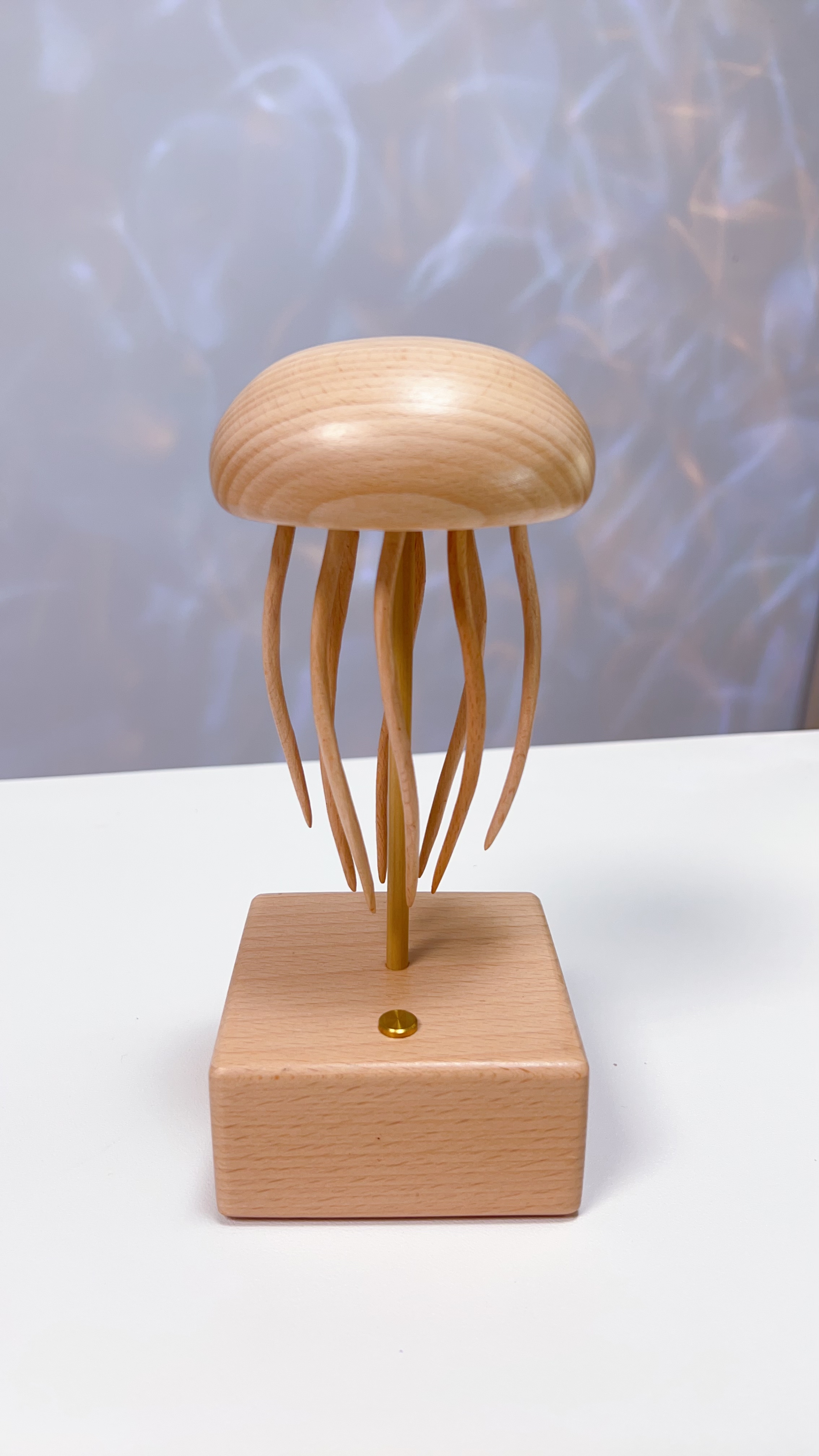 Handcrafted Wooden Jellyfish Automaton