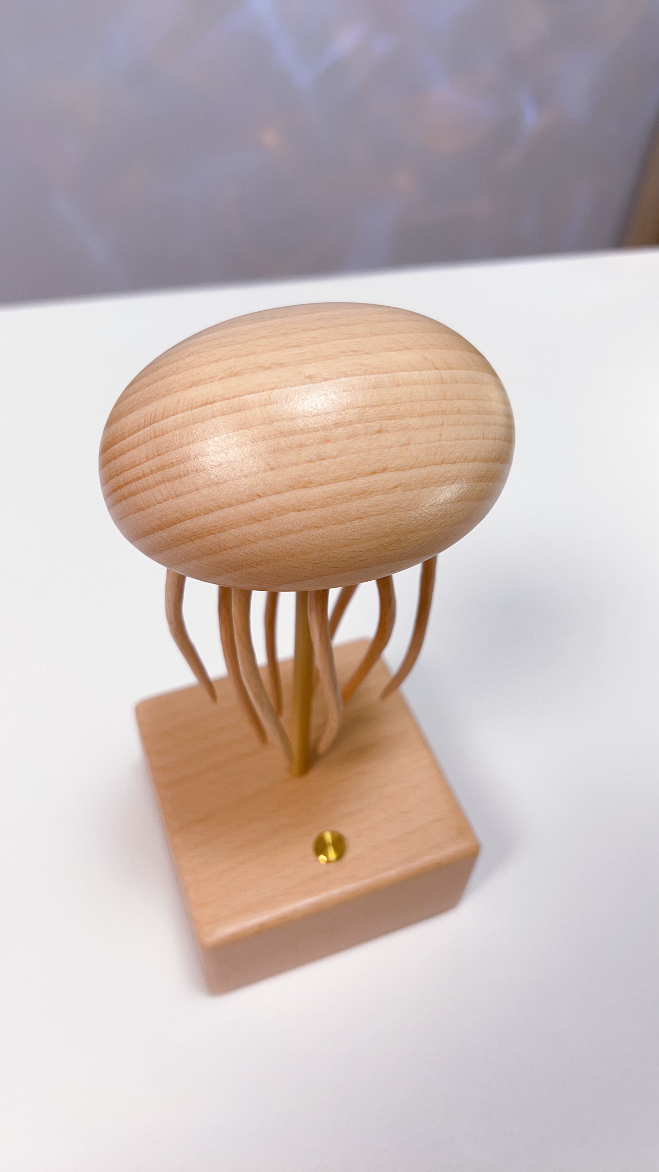 Handcrafted Wooden Jellyfish Automaton