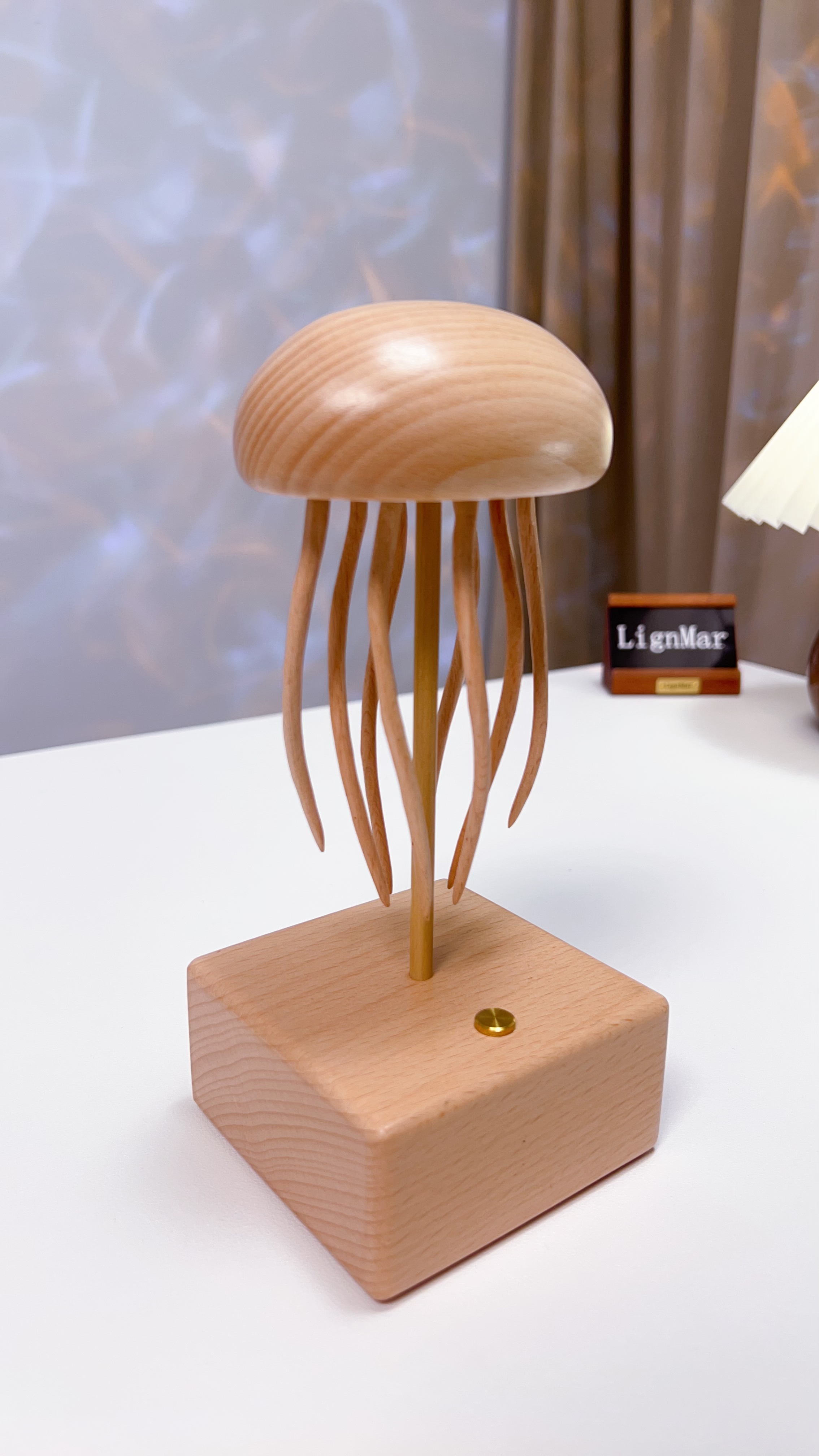 Handcrafted Wooden Jellyfish Automaton