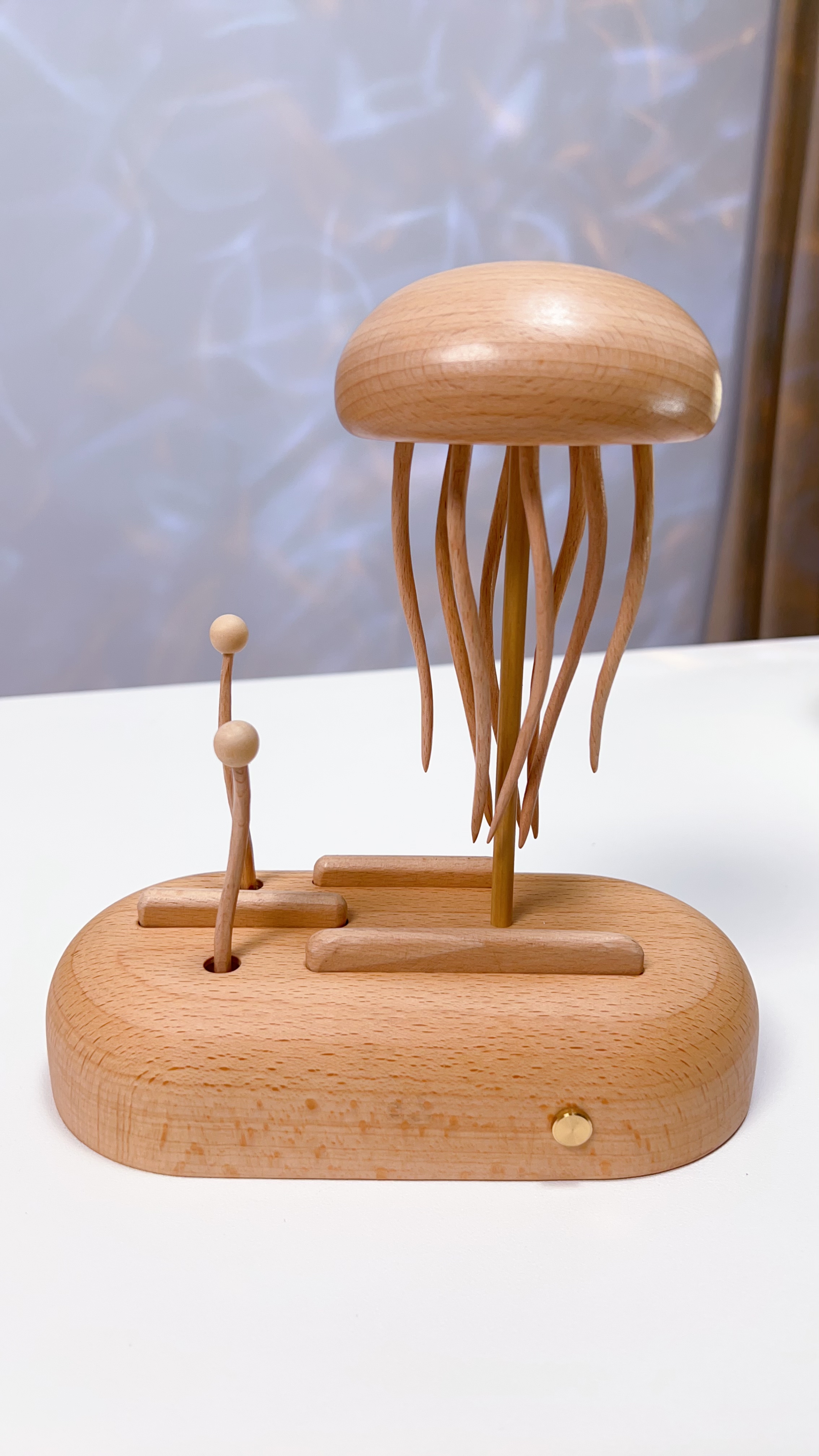 Handcrafted Wooden Jellyfish Automaton(Big)