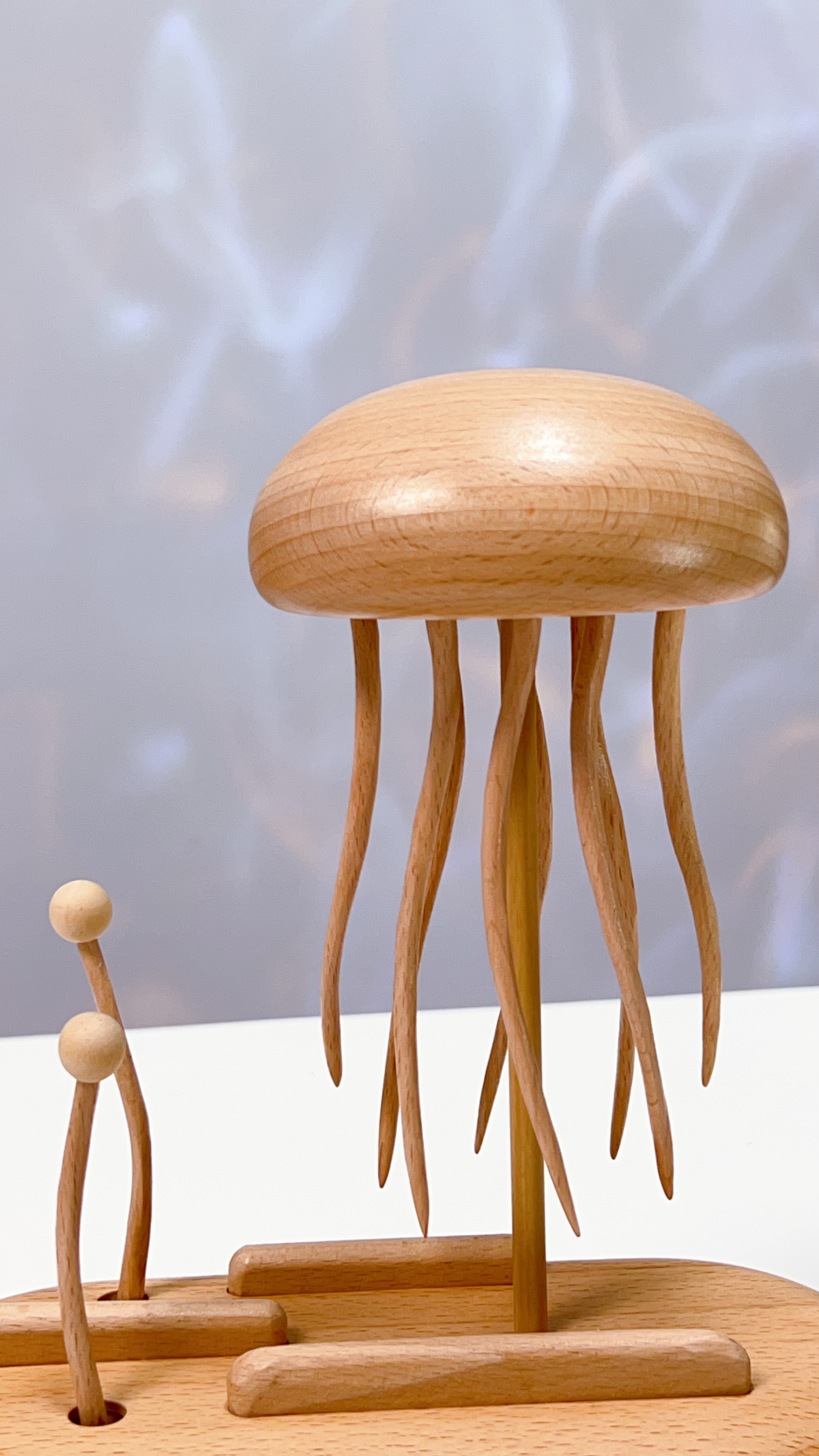Handcrafted Wooden Jellyfish Automaton(Big)