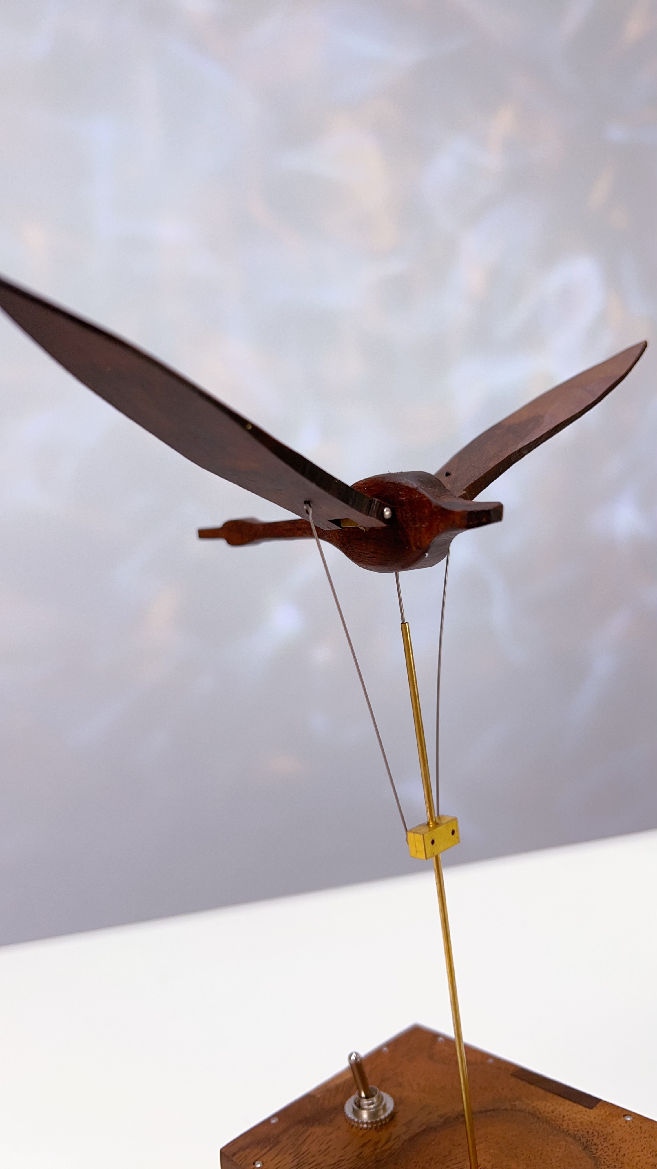 Handcrafted Walnut Swan Automaton