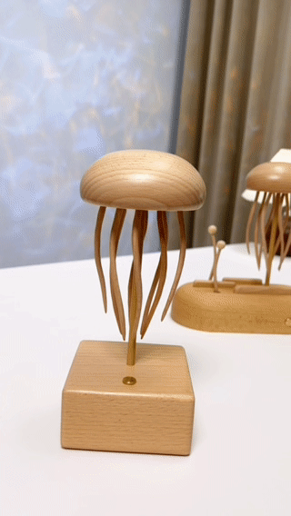 Handcrafted Wooden Jellyfish Automaton
