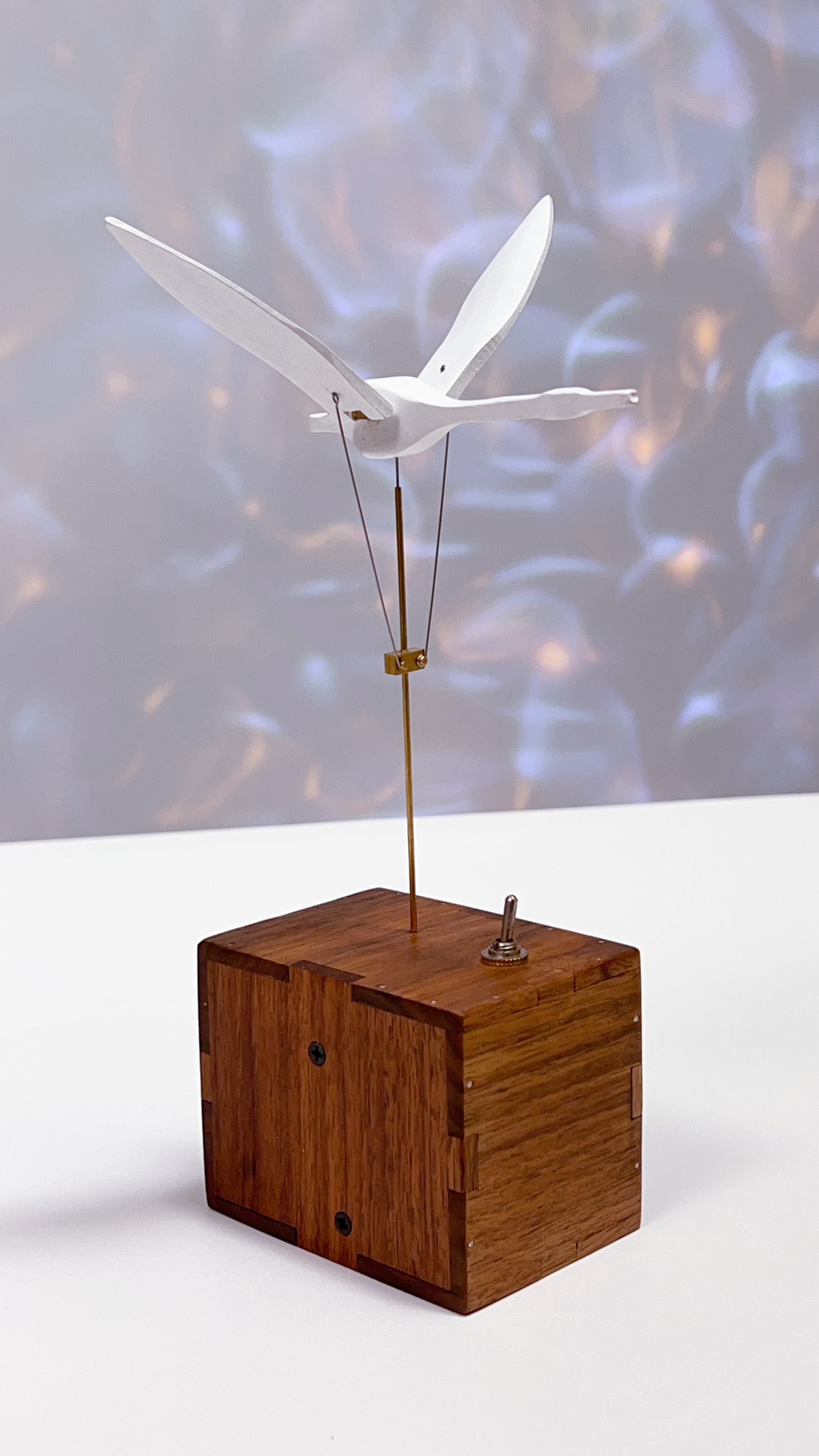 Handcrafted White Walnut Swan Automaton