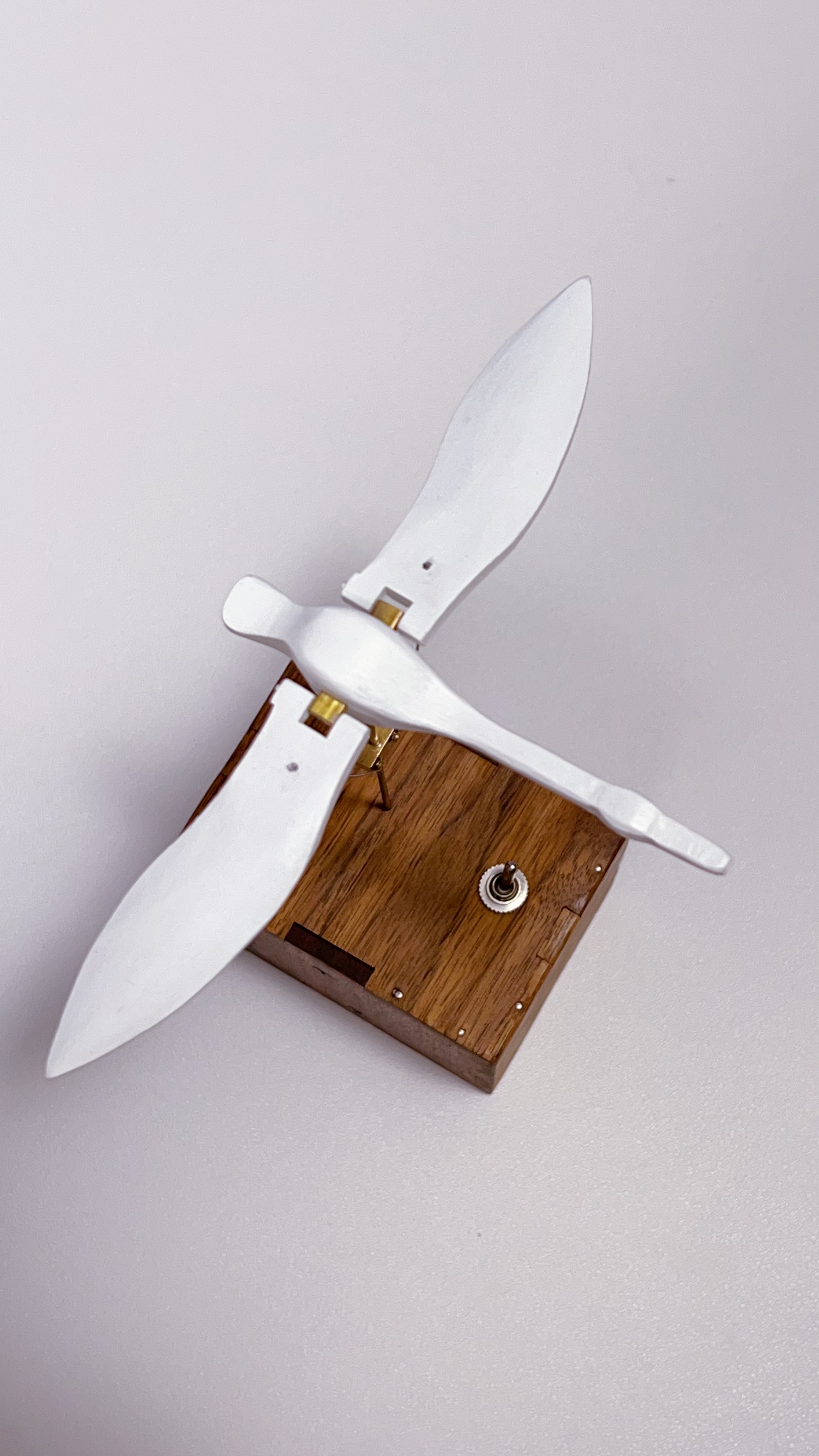 Handcrafted White Walnut Swan Automaton