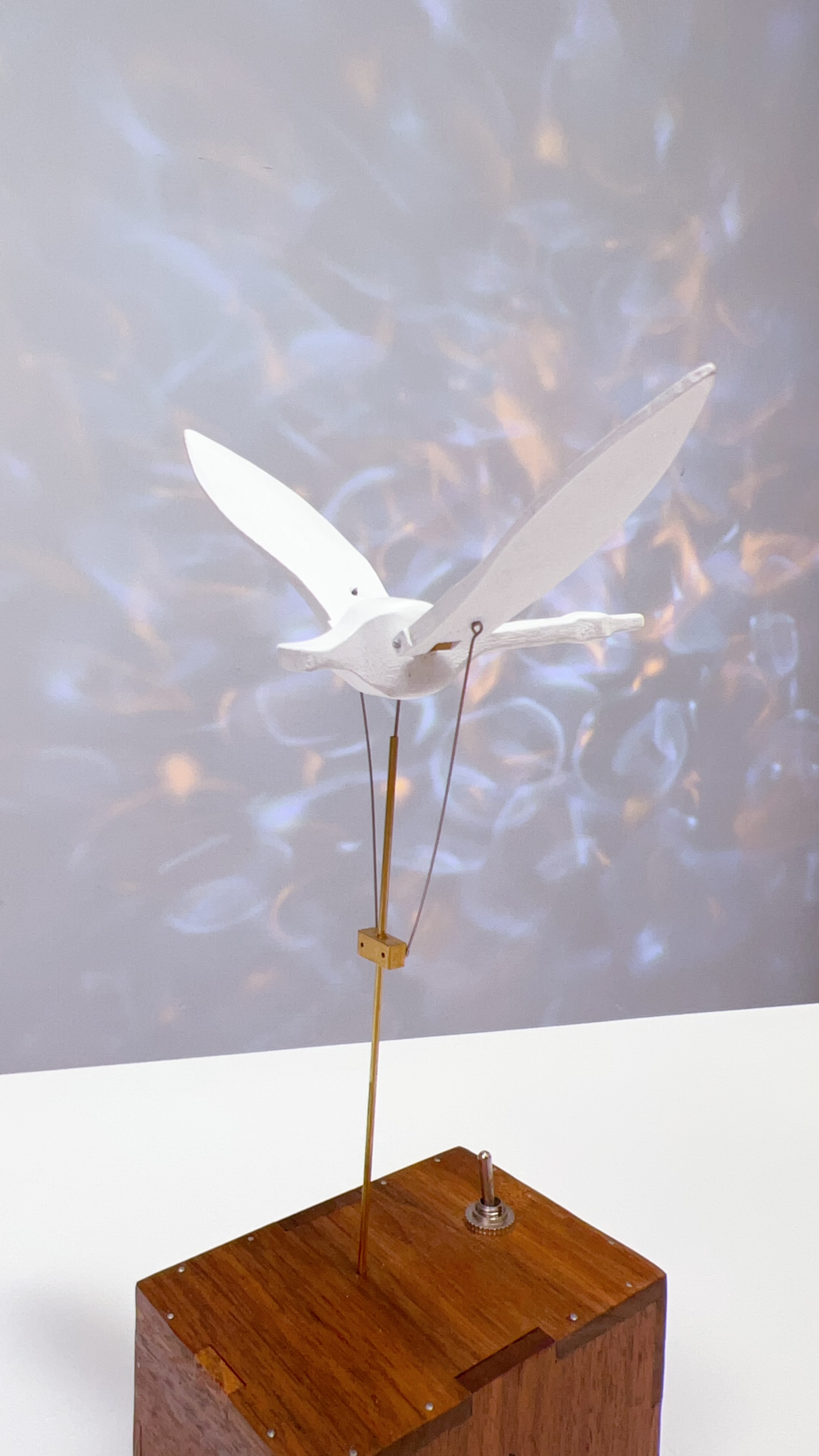 Handcrafted White Walnut Swan Automaton