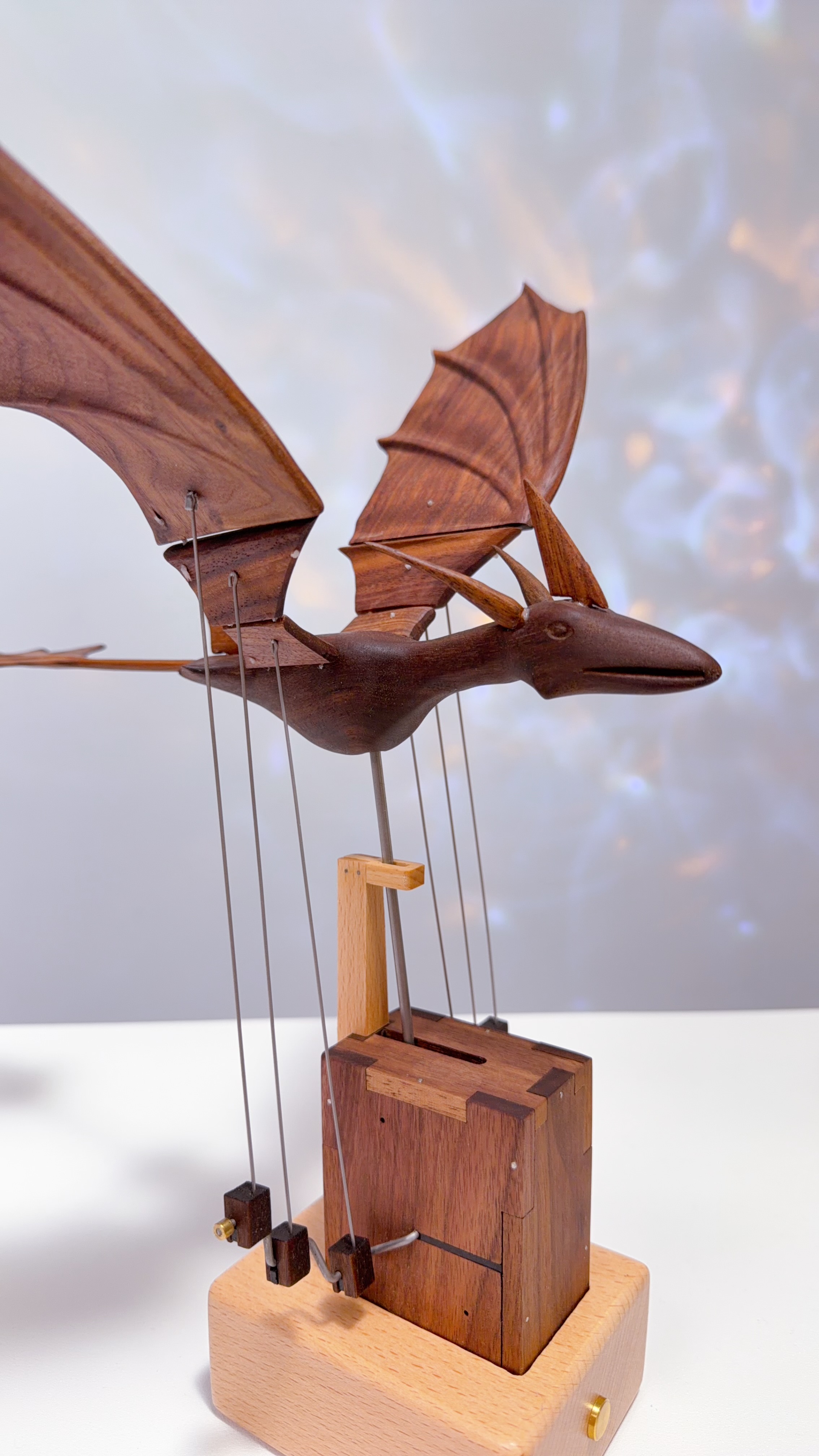 Handcrafted Wooden Dragon Automaton