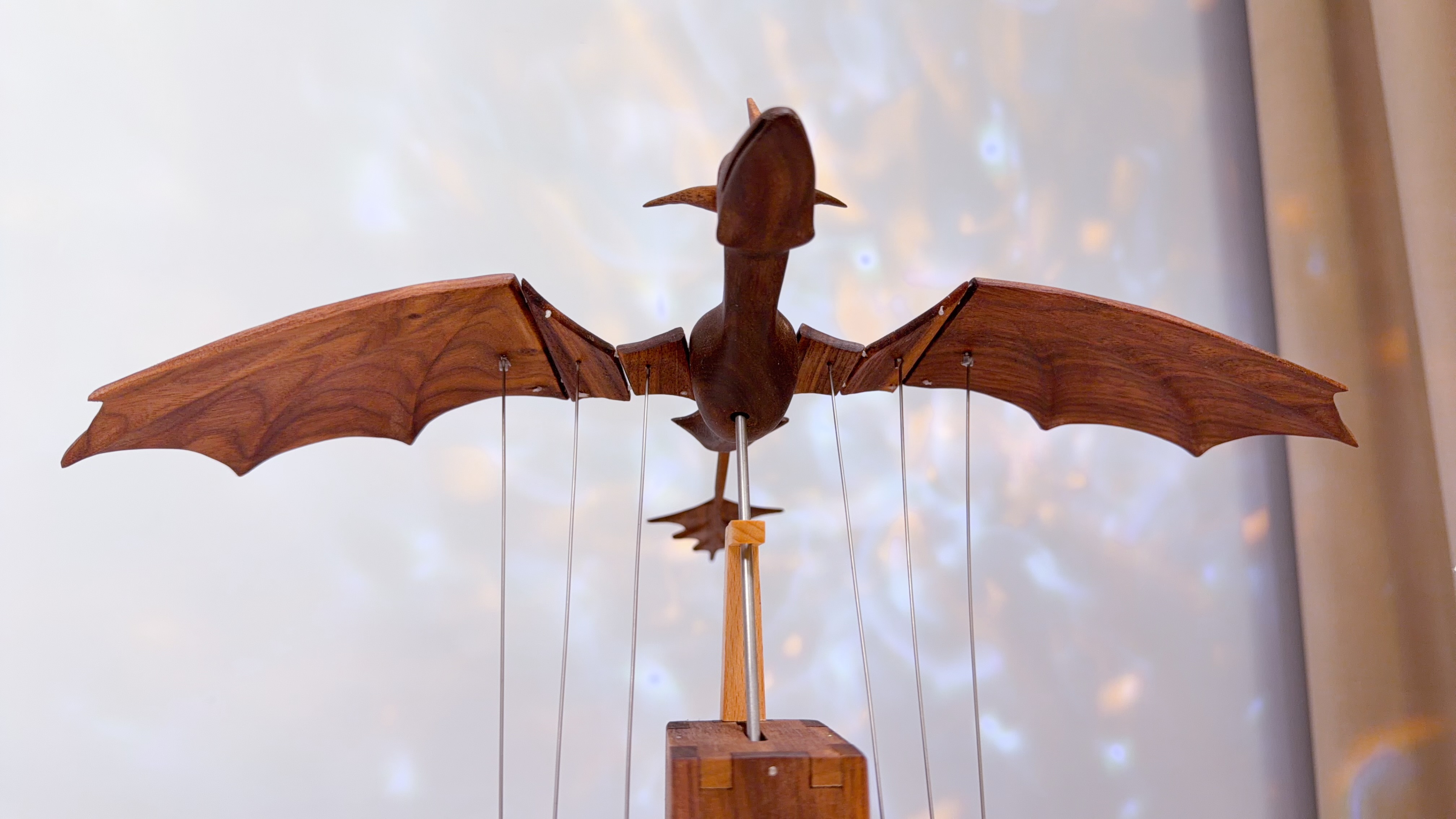 Handcrafted Wooden Dragon Automaton