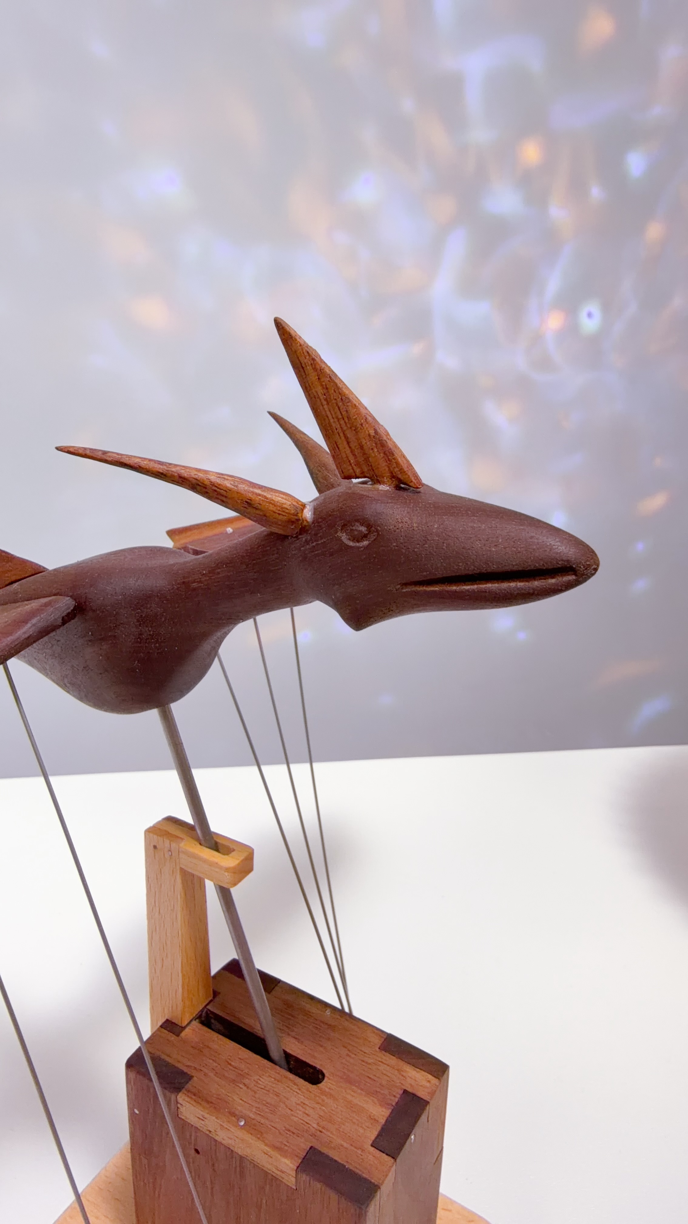 Handcrafted Wooden Dragon Automaton