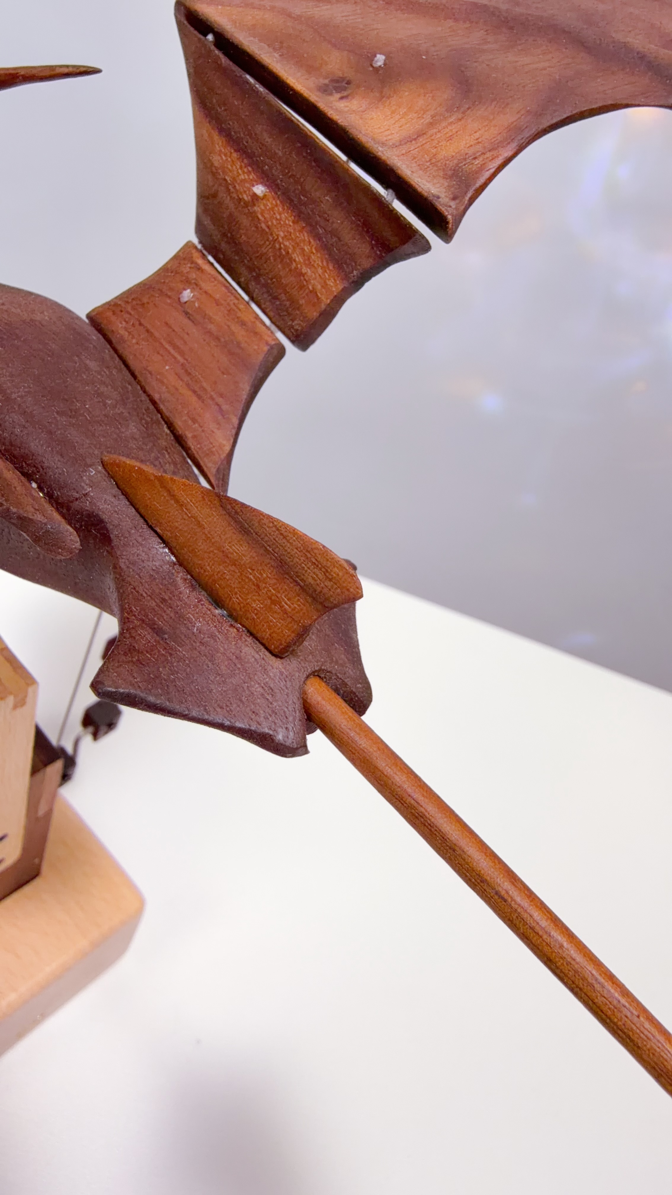 Handcrafted Wooden Dragon Automaton