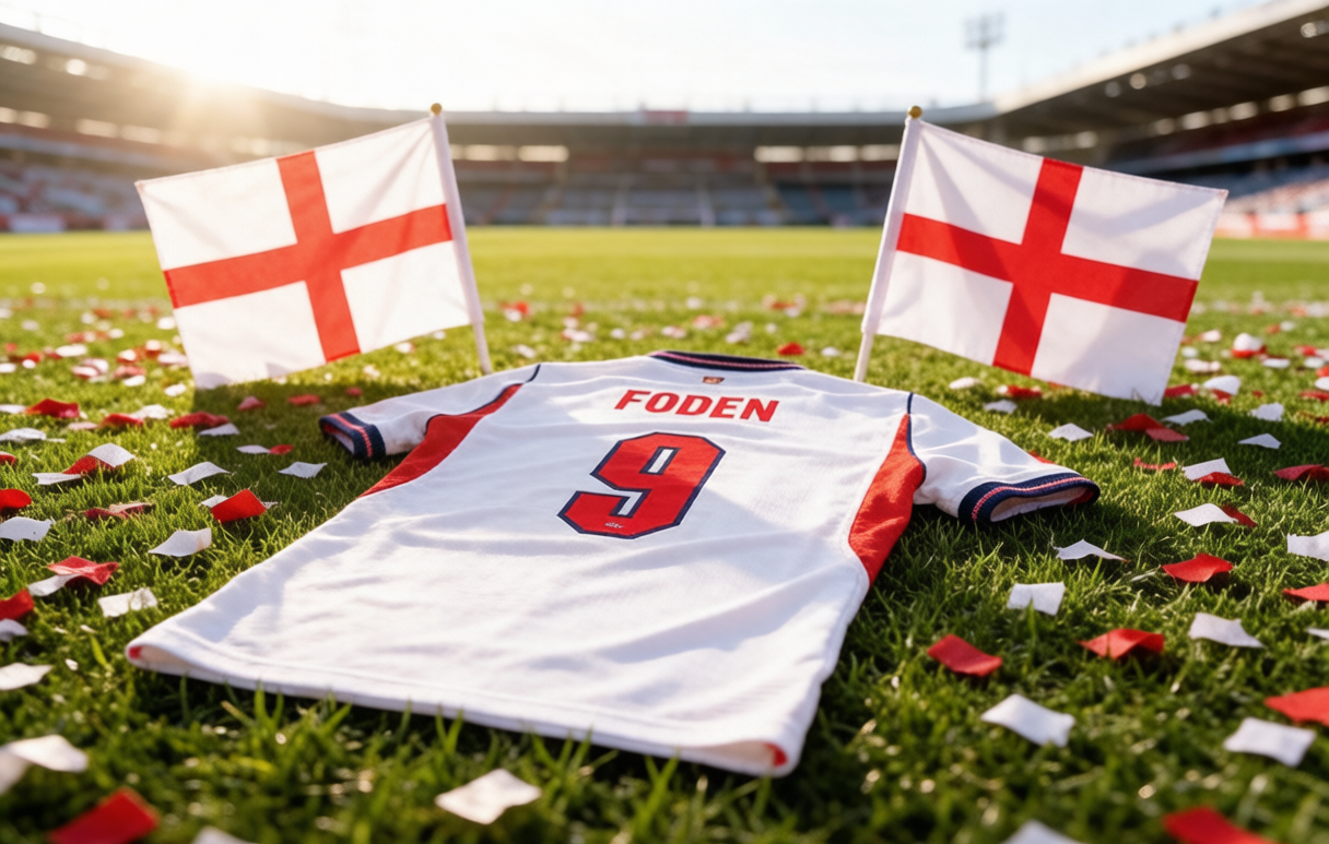 England #9 Foden jersey