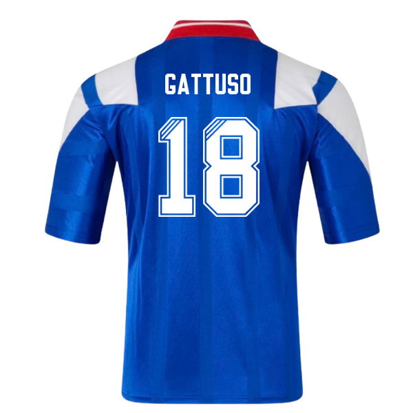 1992-1994 Rangers Retro Home Shirt (GATTUSO 18)-SoccerKits Hub | Buy Soccer Jerseys Online