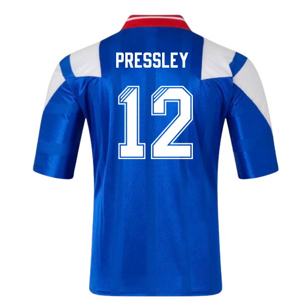 1992-1994 Rangers Retro Home Shirt (Pressley 12)-SoccerKits Hub | Buy Soccer Jerseys Online