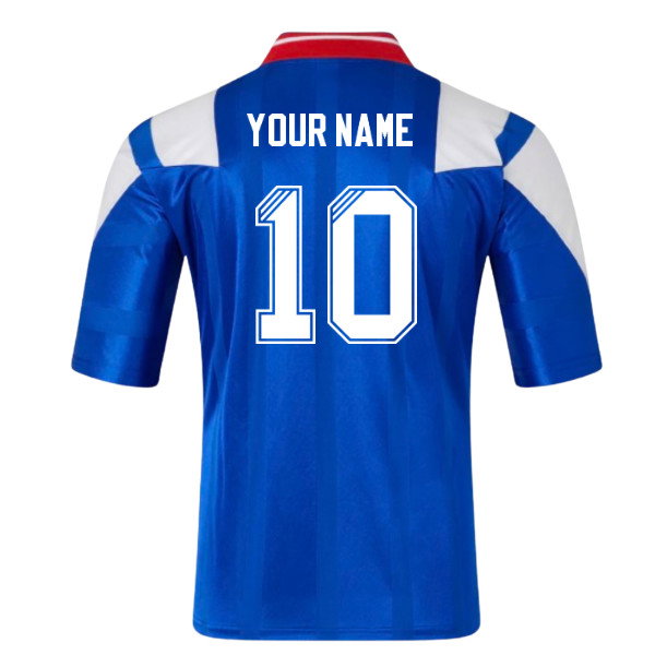 1992-1994 Rangers Retro Home Shirt (Your Name)-SoccerKits Hub | Buy Soccer Jerseys Online