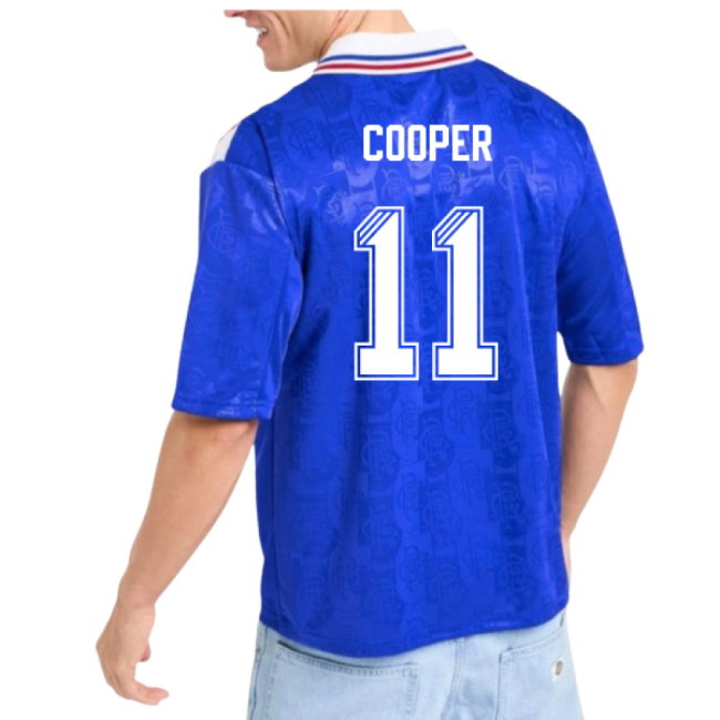 1996-1997 Rangers Retro Home Shirt (COOPER 11)-SoccerKits Hub | Buy Soccer Jerseys Online