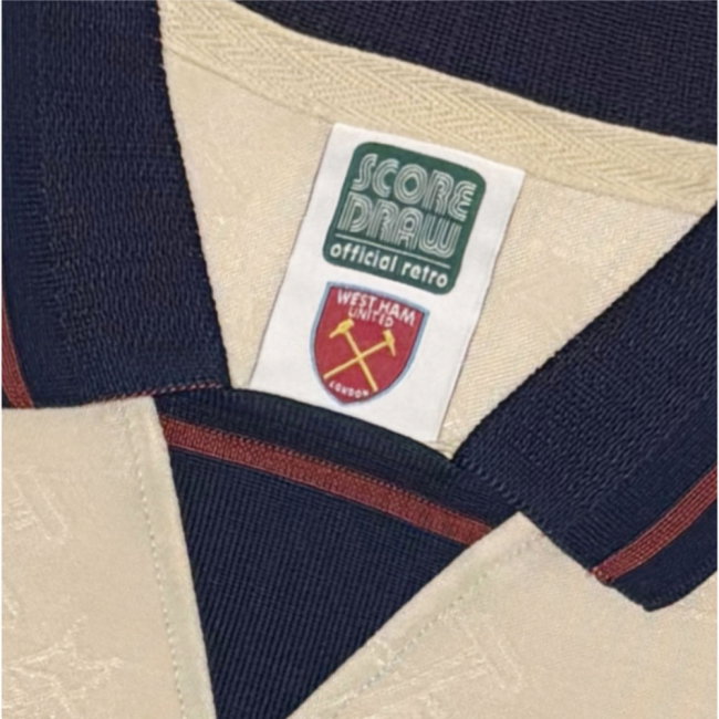 1996 West Ham Retro Away Shirt (MOORE 6)-SoccerKits Hub | Buy Soccer Jerseys Online