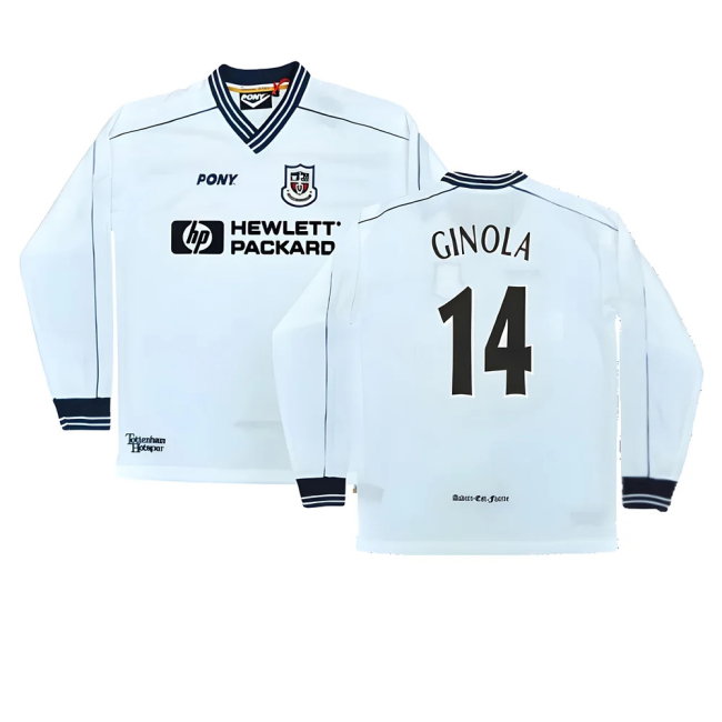 1997-1999 Tottenham Home LS Pony Retro Shirt (Ginola 14)-SoccerKits Hub | Buy Soccer Jerseys Online