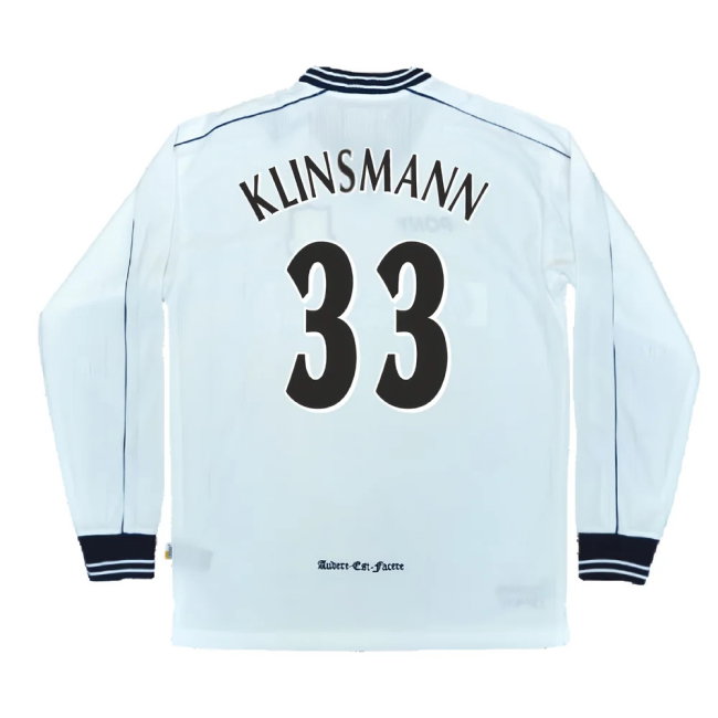 1997-1999 Tottenham Home LS Pony Retro Shirt (Klinsmann 33)-SoccerKits Hub | Buy Soccer Jerseys Online
