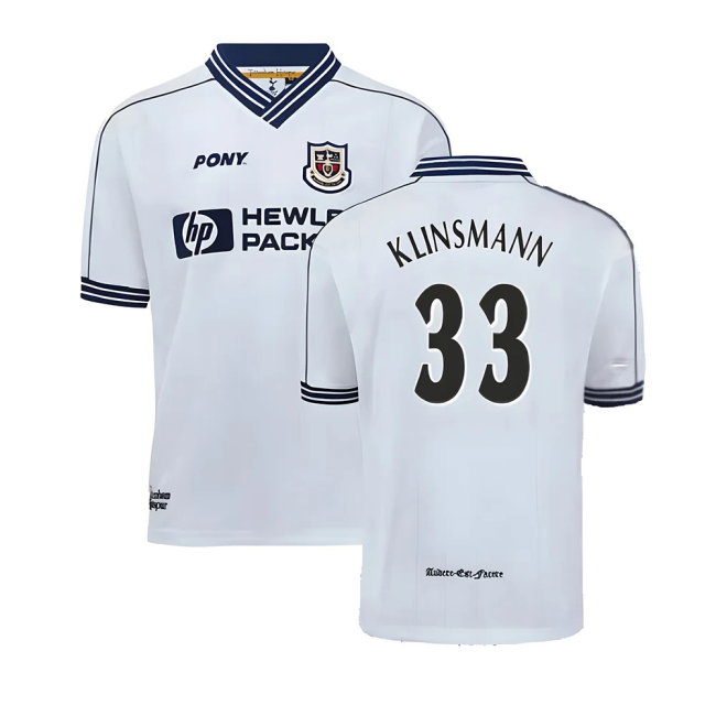 1997-1999 Tottenham Home Pony Retro Shirt (Klinsmann 33)-SoccerKits Hub | Buy Soccer Jerseys Online