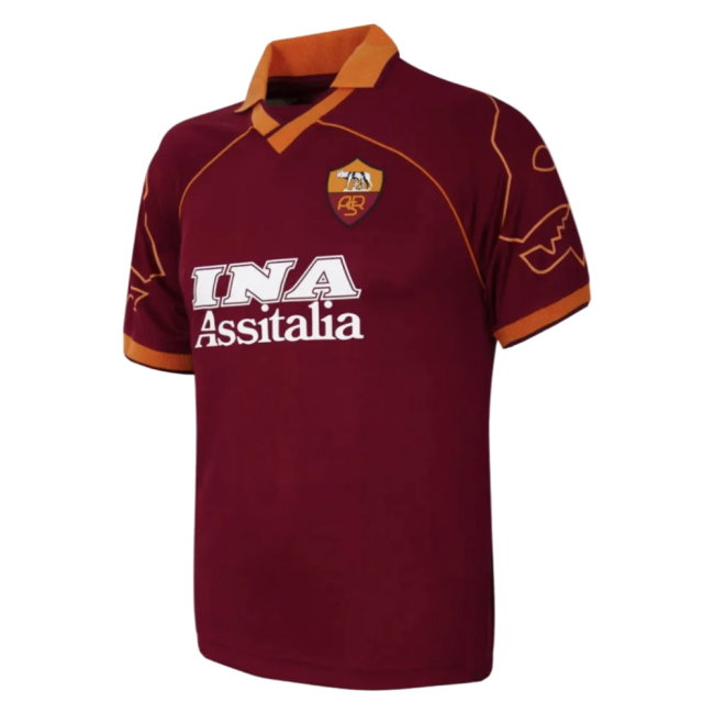 1999-2000 Roma Home Retro Football Shirt (Cafu 2)-SoccerKits Hub | Buy Soccer Jerseys Online