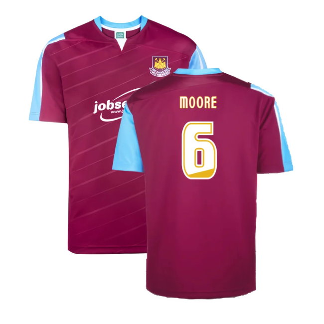 2005 West Ham Home Play Off Final Shirt (MOORE 6)-SoccerKits Hub | Buy Soccer Jerseys Online