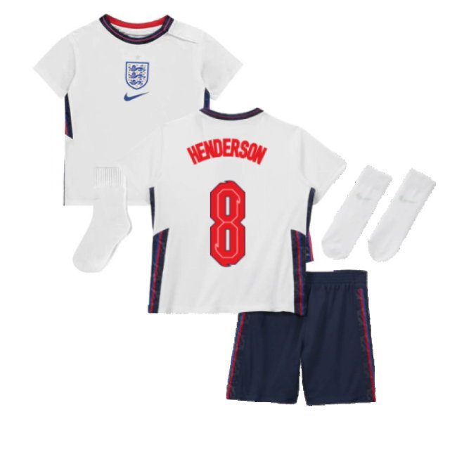 2020-2021 England Home Nike Baby Kit (Henderson 8)-SoccerKits Hub | Buy Soccer Jerseys Online