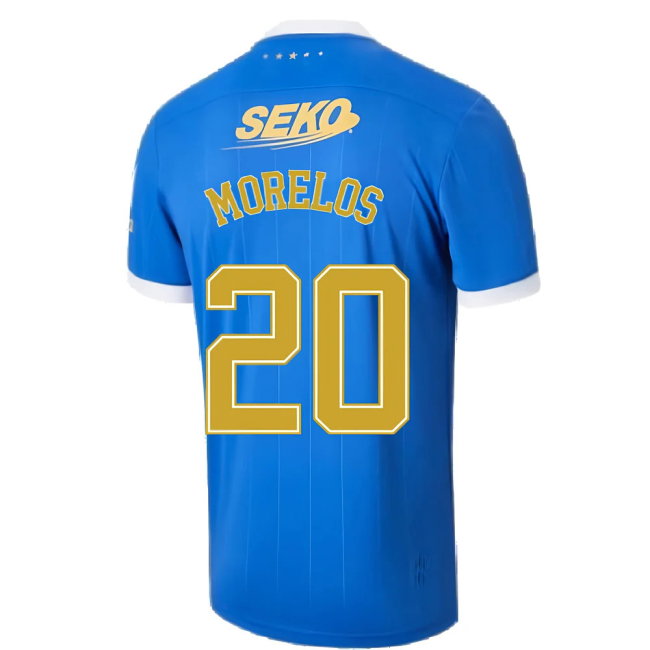 2021-2022 Rangers Home Shirt (MORELOS 20)-SoccerKits Hub | Buy Soccer Jerseys Online