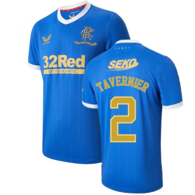 2021-2022 Rangers Home Shirt (TAVERNIER 2)-SoccerKits Hub | Buy Soccer Jerseys Online