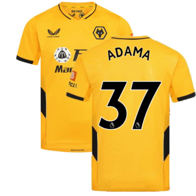 2021-2022 Wolves Home Shirt (ADAMA 37)-SoccerKits Hub | Buy Soccer Jerseys Online