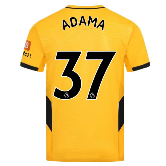 2021-2022 Wolves Home Shirt (ADAMA 37)-SoccerKits Hub | Buy Soccer Jerseys Online