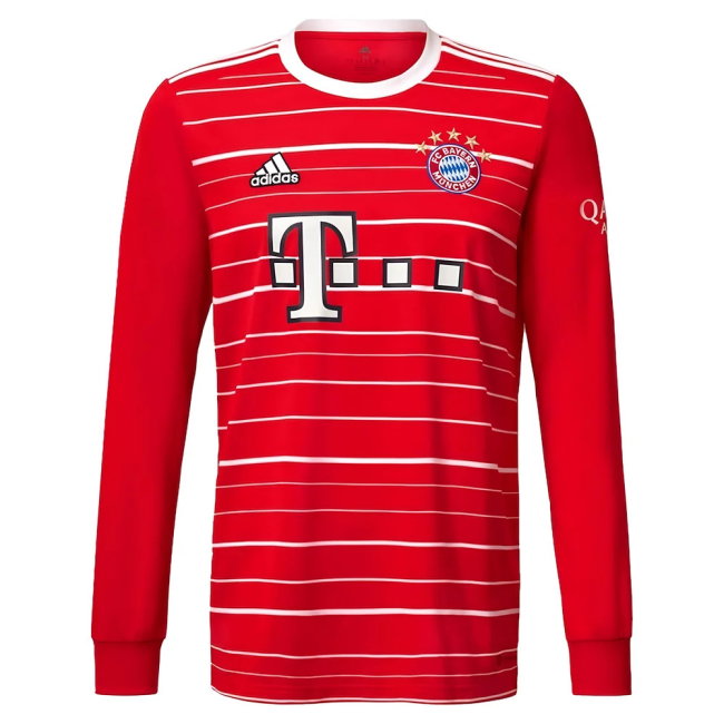 2022-2023 Bayern Munich Long Sleeve Home Shirt (MULLER 25)-SoccerKits Hub | Buy Soccer Jerseys Online