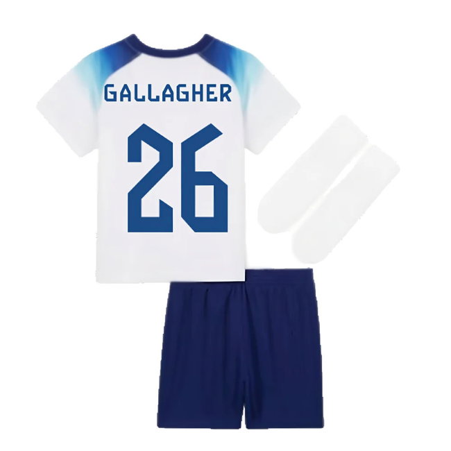 2022-2023 England Home Little Boys Mini Kit (Gallagher 26)-SoccerKits Hub | Buy Soccer Jerseys Online