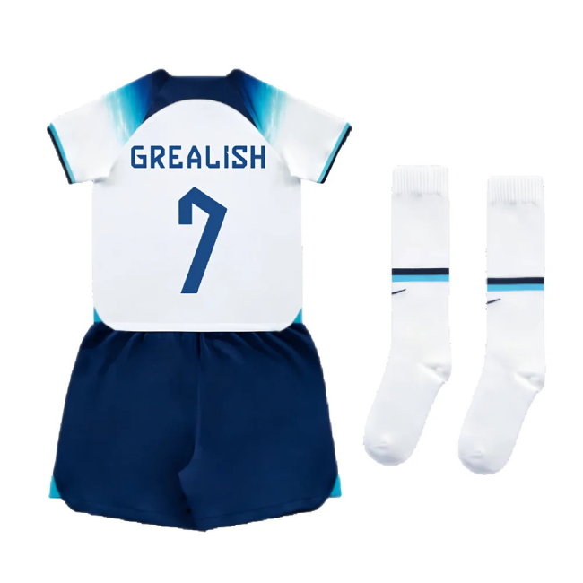 2022-2023 England Home Mini Kit (Grealish 7)-SoccerKits Hub | Buy Soccer Jerseys Online