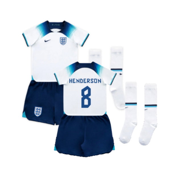 2022-2023 England Home Mini Kit (Henderson 8)-SoccerKits Hub | Buy Soccer Jerseys Online