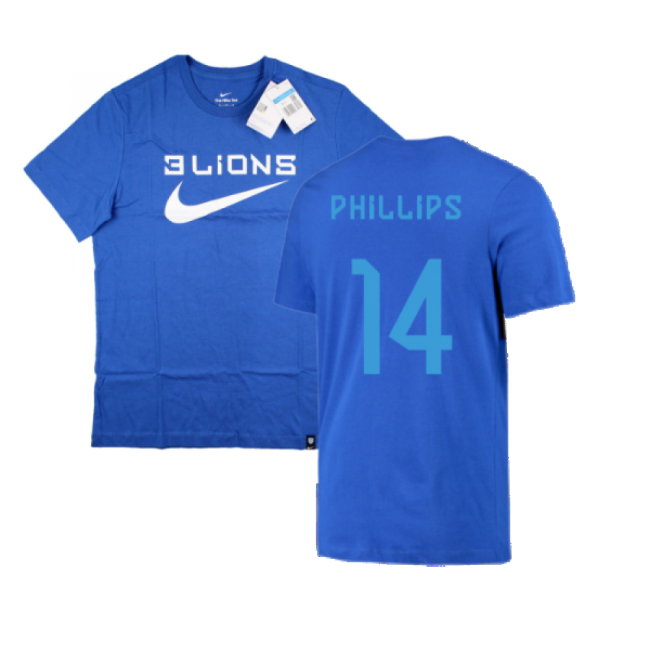 2022-2023 England Three Lions Tee (Blue) (Phillips 14)-SoccerKits Hub | Buy Soccer Jerseys Online