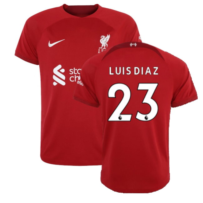 2022-2023 Liverpool Home Shirt (LUIS DIAZ 23)-SoccerKits Hub | Buy Soccer Jerseys Online